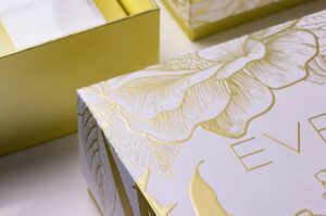 cosmetic box with hot foil stamping
