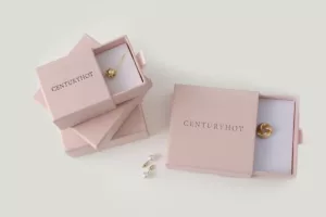 pink rigid jewelry box