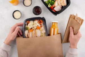 restaurant packaging box and bag